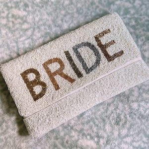 Francesca’s- Bride Beaded Clutch Purse